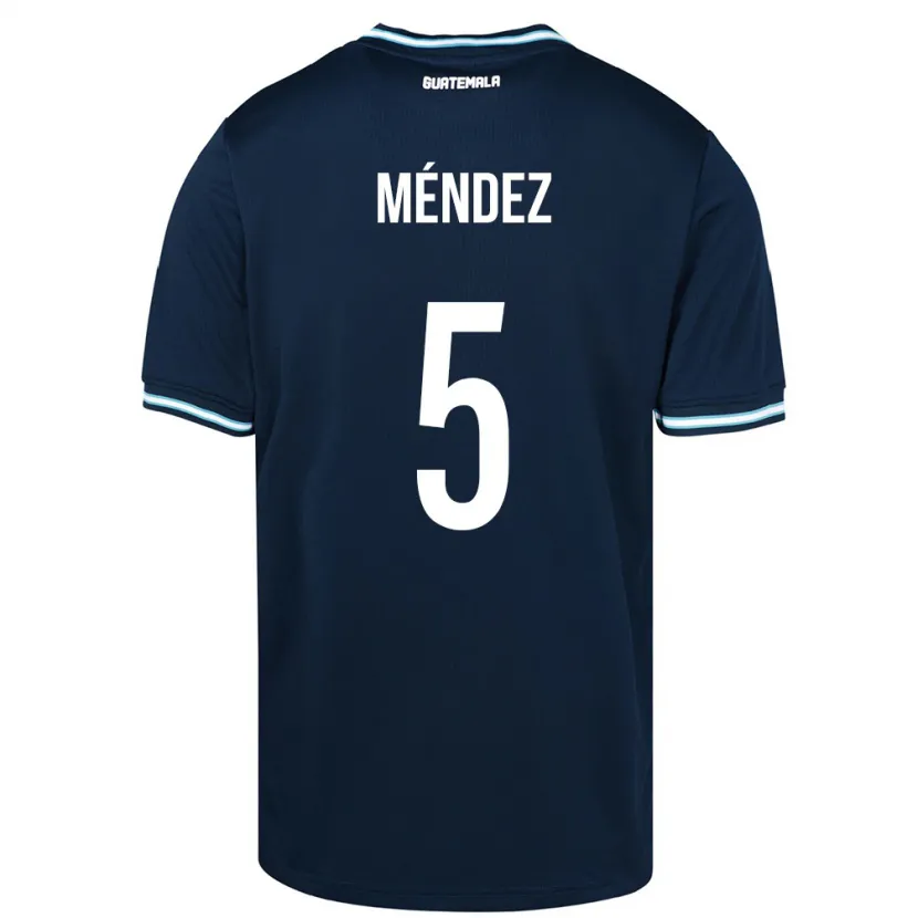 Danxen Uomo Maglia Guatemala Diego Méndez #5 Blu Kit Gara Away 24-26 Maglietta