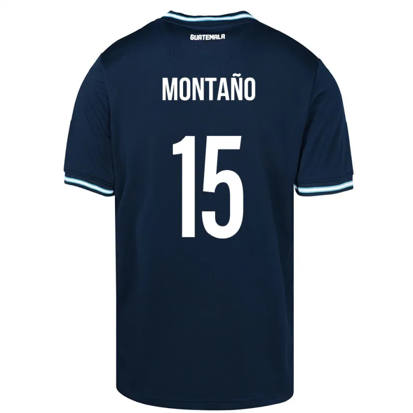 Danxen Uomo Maglia Guatemala Figo Montaño #15 Blu Kit Gara Away 24-26 Maglietta