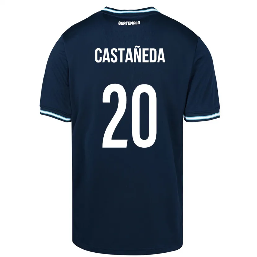 Danxen Uomo Maglia Guatemala Brayam Castañeda #20 Blu Kit Gara Away 24-26 Maglietta