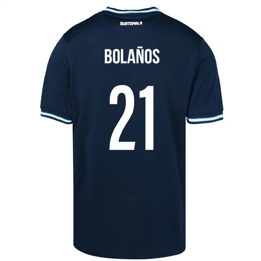 Danxen Uomo Maglia Guatemala Diego Bolaños #21 Blu Kit Gara Away 24-26 Maglietta