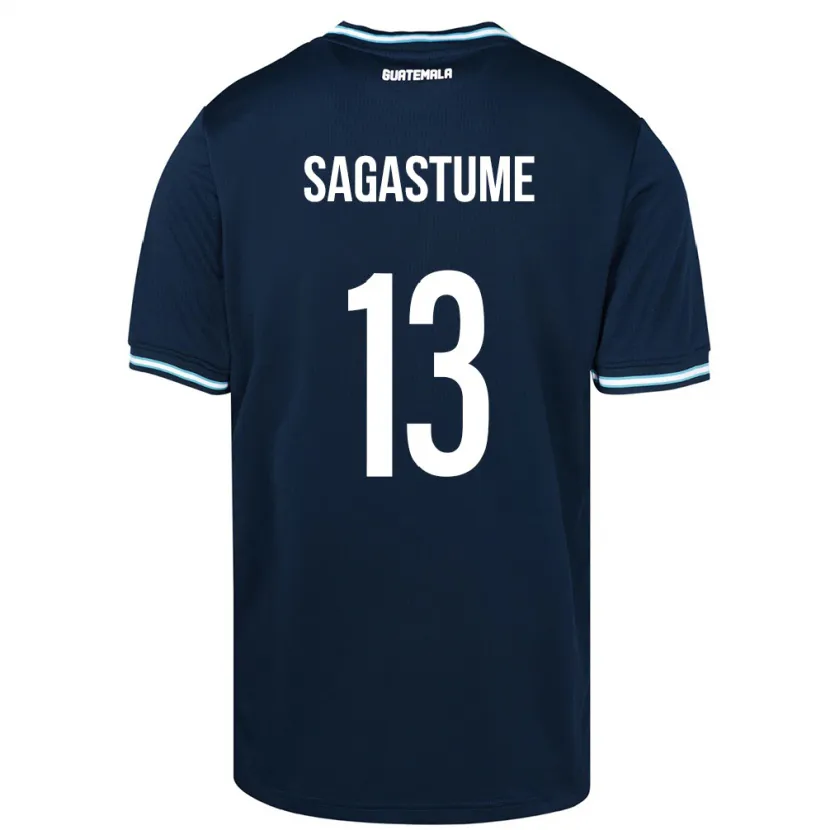 Danxen Uomo Maglia Guatemala Selvin Sagastume #13 Blu Kit Gara Away 24-26 Maglietta