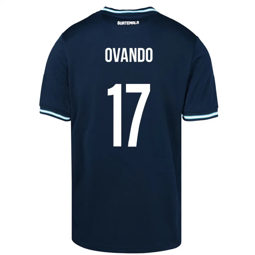 Danxen Uomo Maglia Guatemala Sandra Ovando #17 Blu Kit Gara Away 24-26 Maglietta