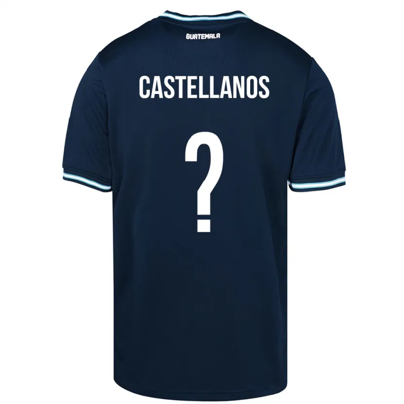 Danxen Uomo Maglia Guatemala Jezmin Castellanos #0 Blu Kit Gara Away 24-26 Maglietta
