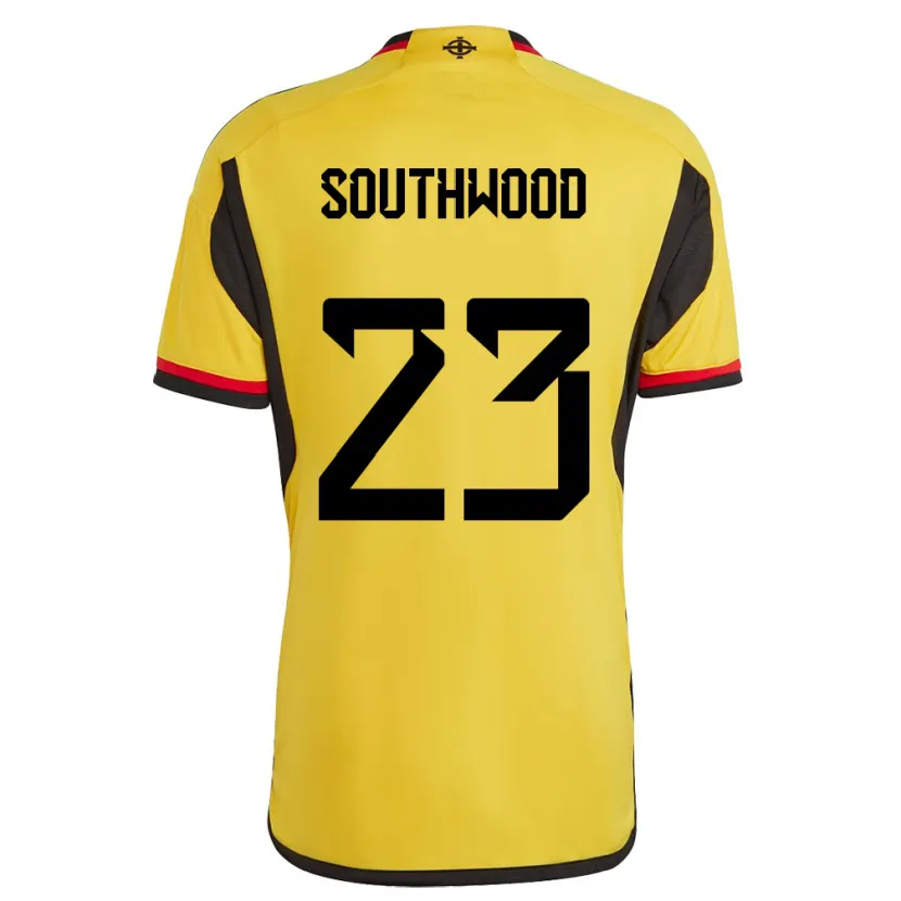 Danxen Uomo Maglia Irlanda Del Nord Luke Southwood #23 Bianco Kit Gara Away 24-26 Maglietta