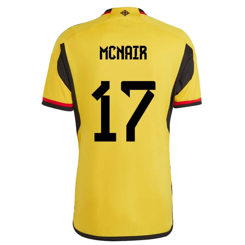 Danxen Uomo Maglia Irlanda Del Nord Paddy Mcnair #17 Bianco Kit Gara Away 24-26 Maglietta