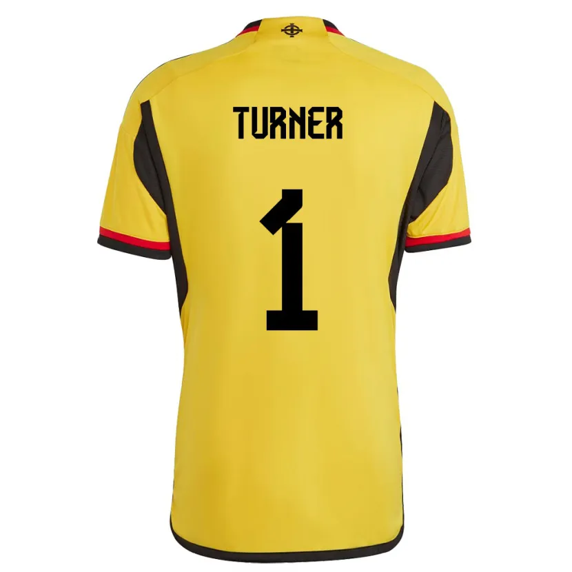 Danxen Uomo Maglia Irlanda Del Nord Shannon Turner #1 Bianco Kit Gara Away 24-26 Maglietta