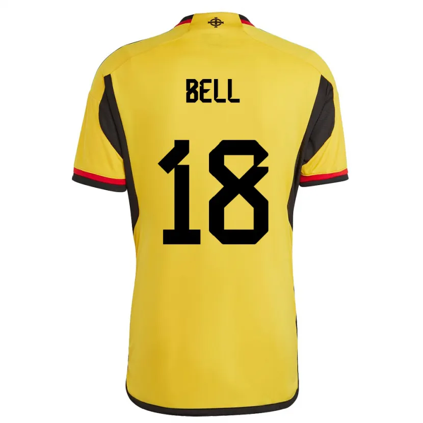 Danxen Uomo Maglia Irlanda Del Nord Megan Bell #18 Bianco Kit Gara Away 24-26 Maglietta