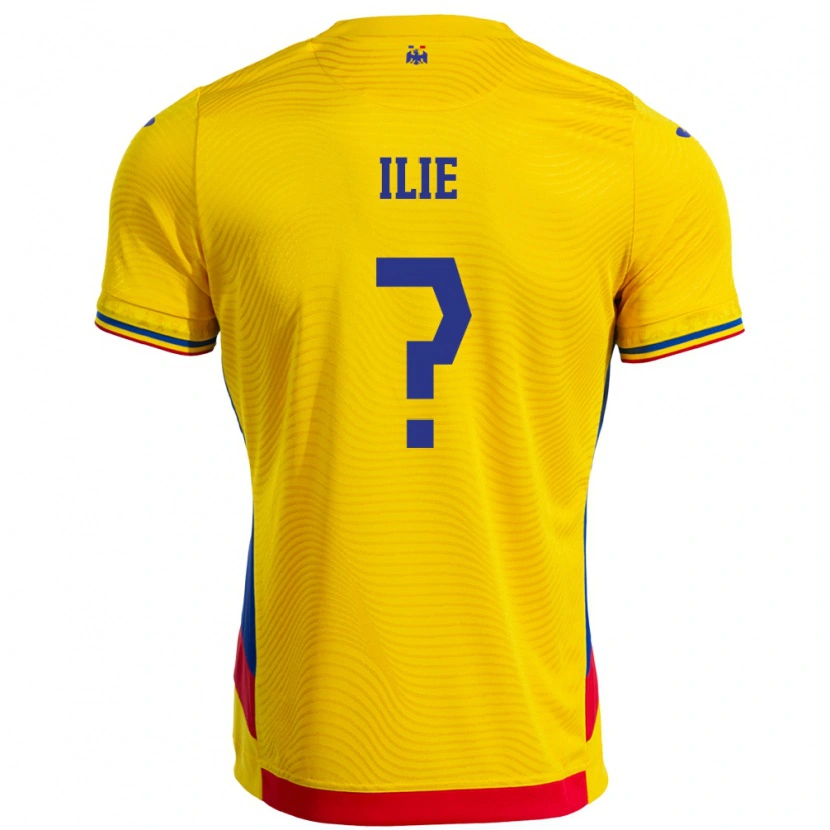 Danxen Donna Maglia Romania Mario Ilie #0 Giallo Kit Gara Home 24-26 Maglietta