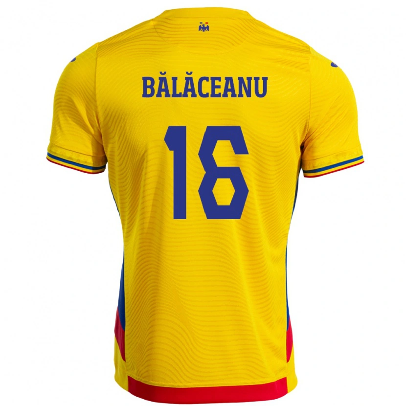 Danxen Donna Maglia Romania Ioana Bălăceanu #16 Giallo Kit Gara Home 24-26 Maglietta