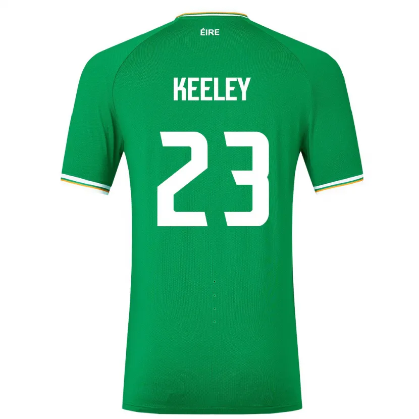 Danxen Donna Maglia Irlanda Josh Keeley #23 Verde Kit Gara Home 24-26 Maglietta