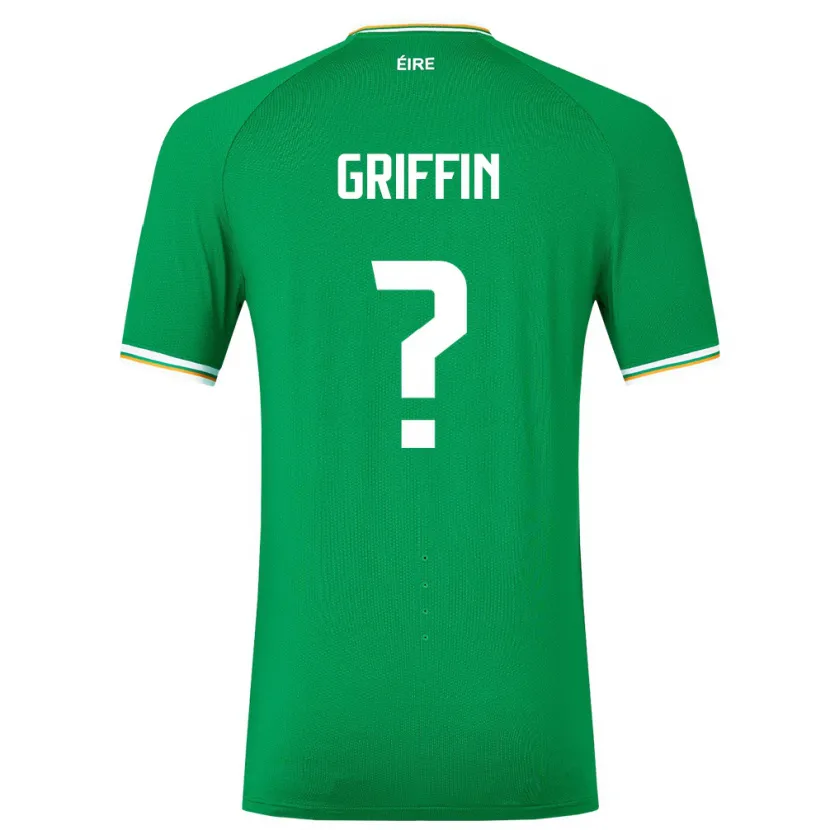 Danxen Donna Maglia Irlanda Jake Griffin #0 Verde Kit Gara Home 24-26 Maglietta
