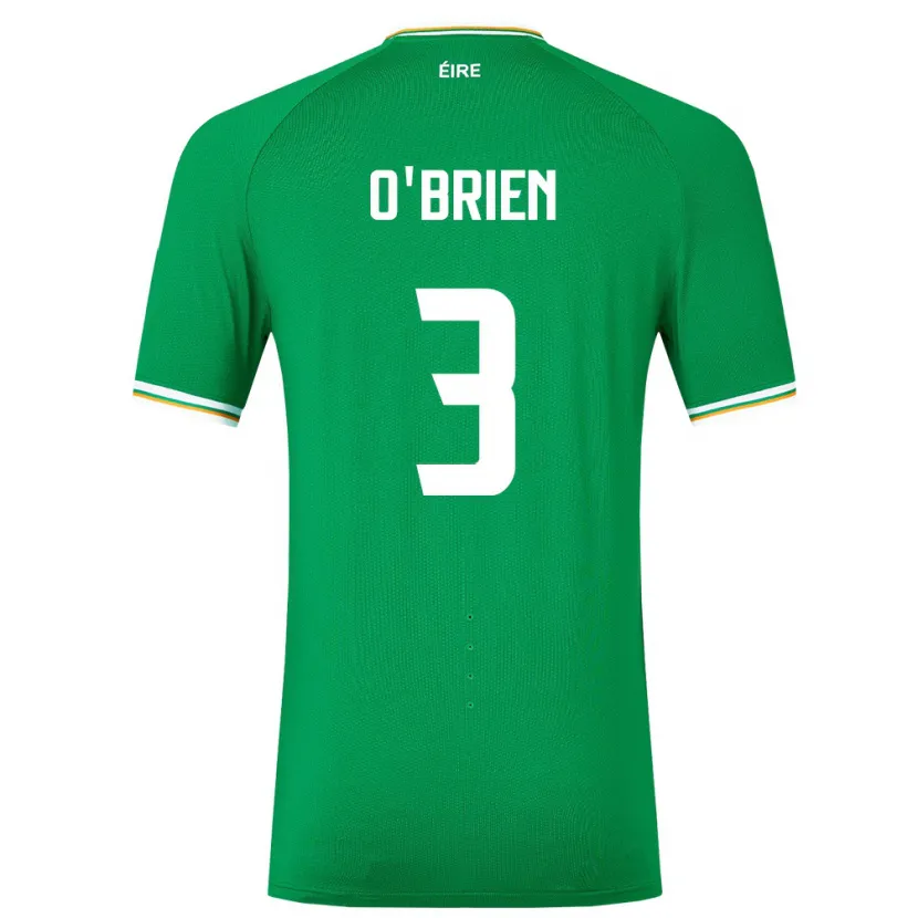 Danxen Donna Maglia Irlanda Luke O'brien #3 Verde Kit Gara Home 24-26 Maglietta