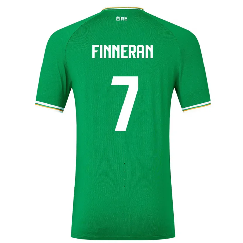 Danxen Donna Maglia Irlanda Rory Finneran #7 Verde Kit Gara Home 24-26 Maglietta