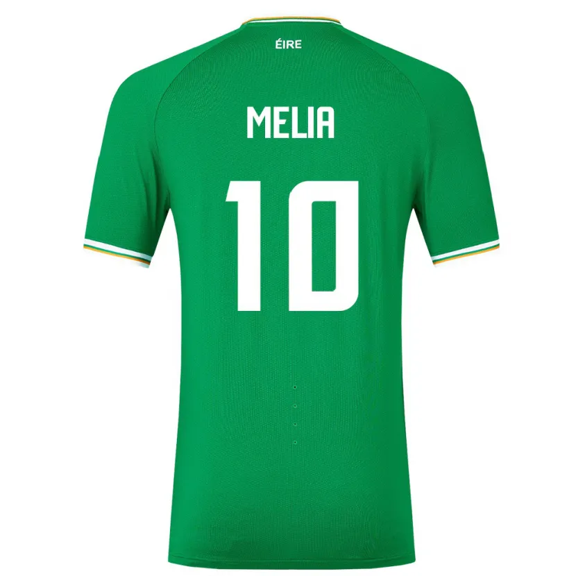 Danxen Donna Maglia Irlanda Mason Melia #10 Verde Kit Gara Home 24-26 Maglietta