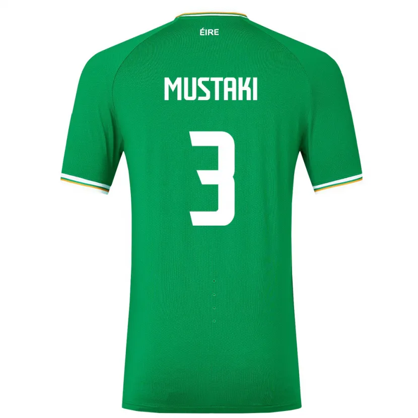 Danxen Donna Maglia Irlanda Chloe Mustaki #3 Verde Kit Gara Home 24-26 Maglietta