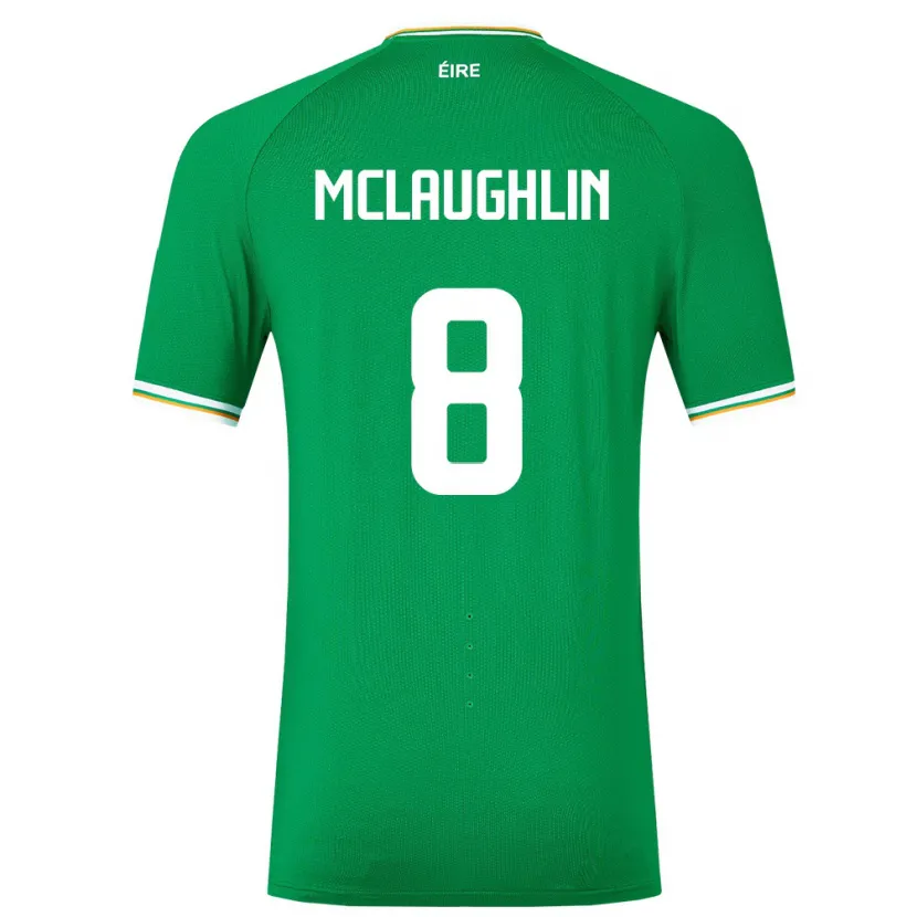 Danxen Donna Maglia Irlanda Roma Mclaughlin #8 Verde Kit Gara Home 24-26 Maglietta