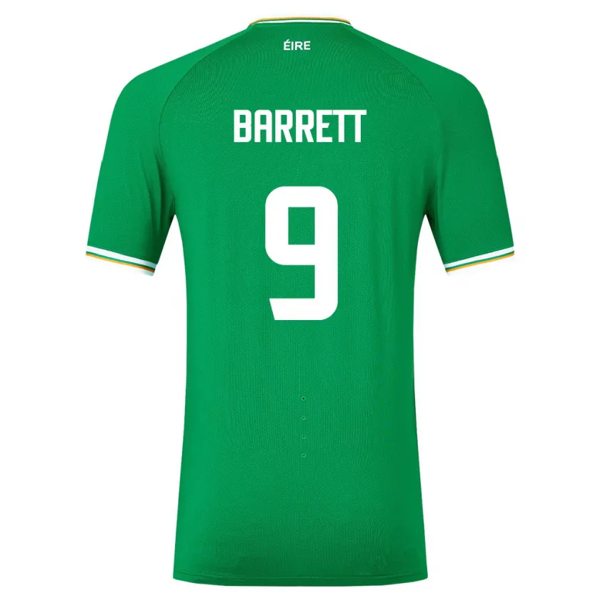 Danxen Donna Maglia Irlanda Amber Barrett #9 Verde Kit Gara Home 24-26 Maglietta