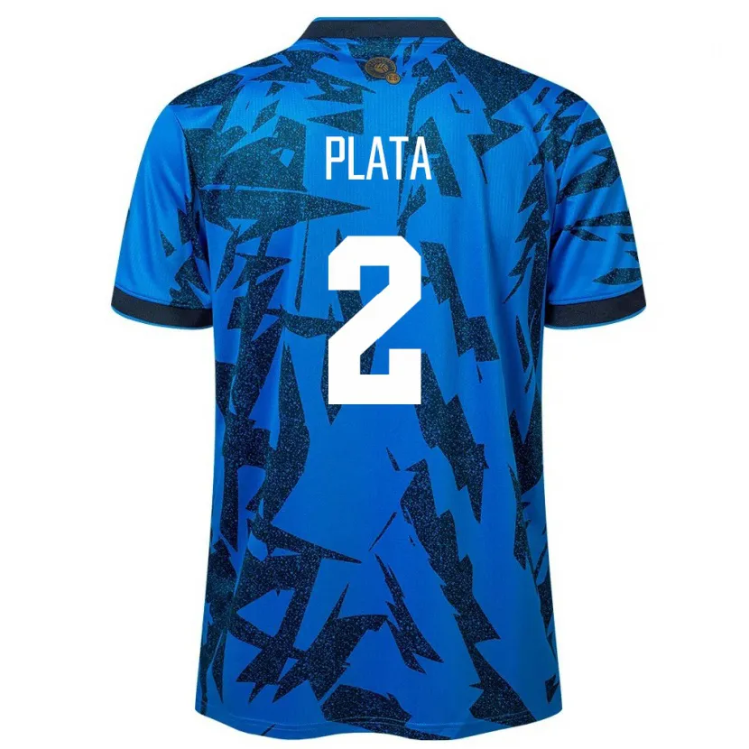 Danxen Donna Maglia El Salvador Juana Plata #2 Blu Kit Gara Home 24-26 Maglietta