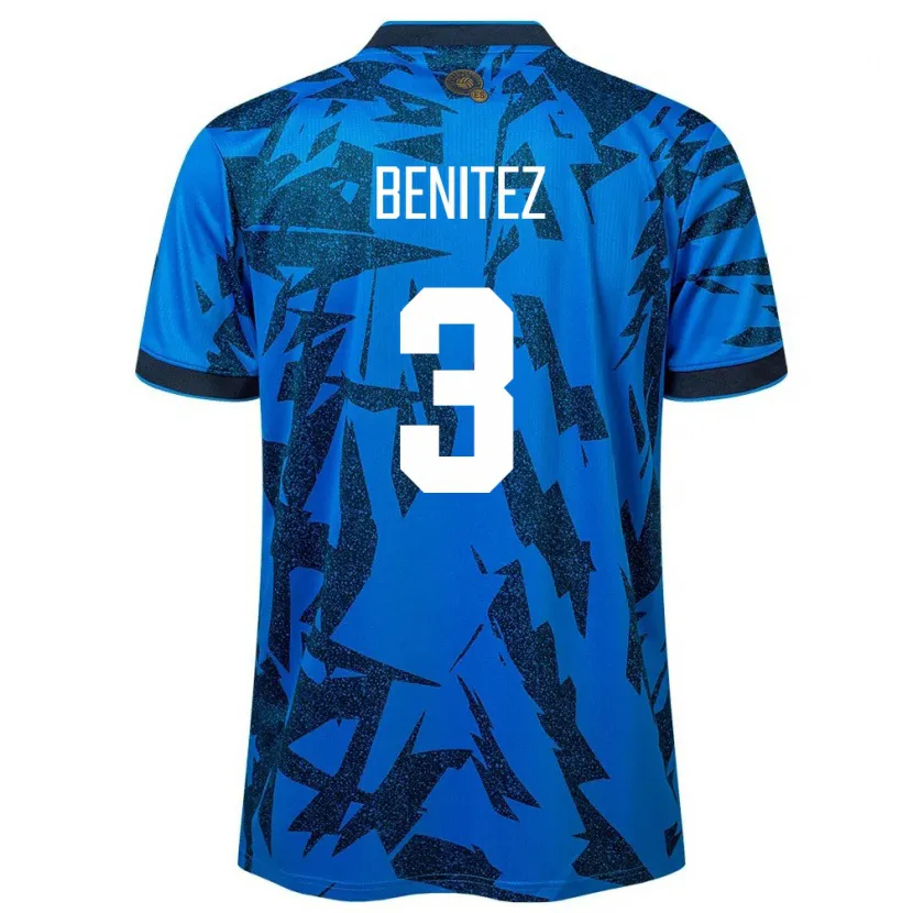 Danxen Donna Maglia El Salvador Carolina Benitez #3 Blu Kit Gara Home 24-26 Maglietta