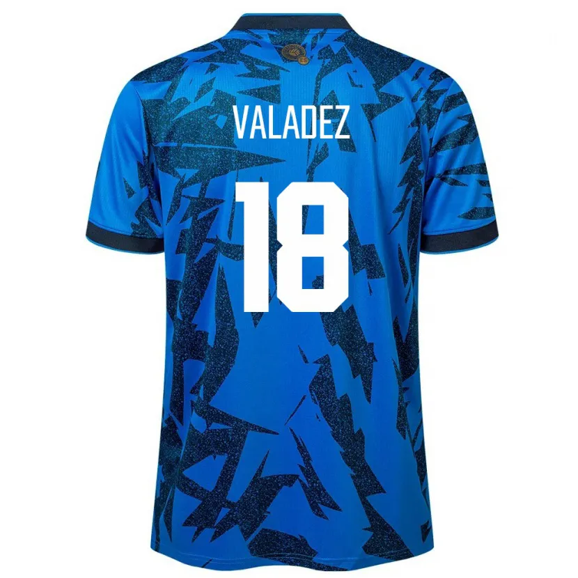 Danxen Donna Maglia El Salvador Samantha Valadez #18 Blu Kit Gara Home 24-26 Maglietta