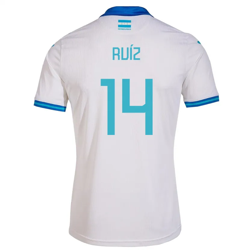 Danxen Donna Maglia Honduras David Ruíz #14 Bianco Kit Gara Home 24-26 Maglietta