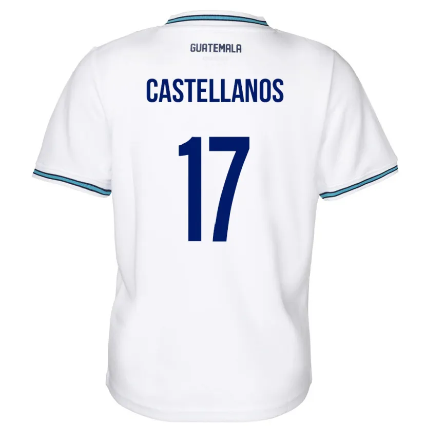 Danxen Donna Maglia Guatemala Óscar Castellanos #17 Bianco Kit Gara Home 24-26 Maglietta