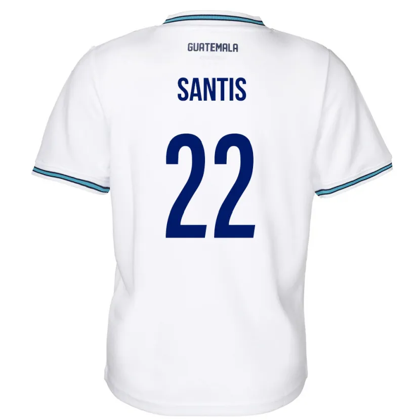 Danxen Donna Maglia Guatemala Diego Santis #22 Bianco Kit Gara Home 24-26 Maglietta