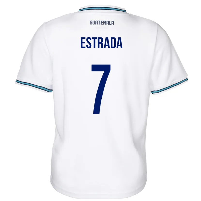 Danxen Donna Maglia Guatemala Javier Estrada #7 Bianco Kit Gara Home 24-26 Maglietta