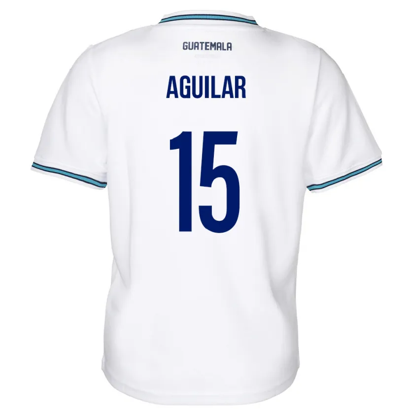 Danxen Donna Maglia Guatemala Carlos Aguilar #15 Bianco Kit Gara Home 24-26 Maglietta