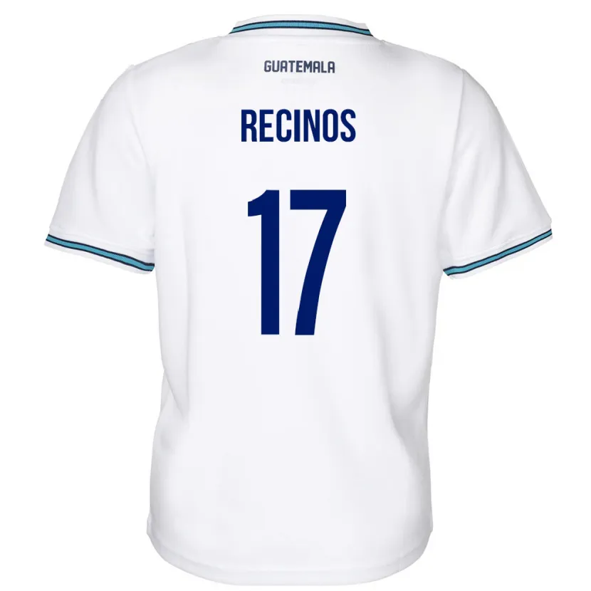 Danxen Donna Maglia Guatemala Antony Recinos #17 Bianco Kit Gara Home 24-26 Maglietta