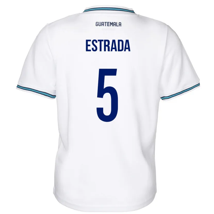 Danxen Donna Maglia Guatemala Elizabeth Estrada #5 Bianco Kit Gara Home 24-26 Maglietta