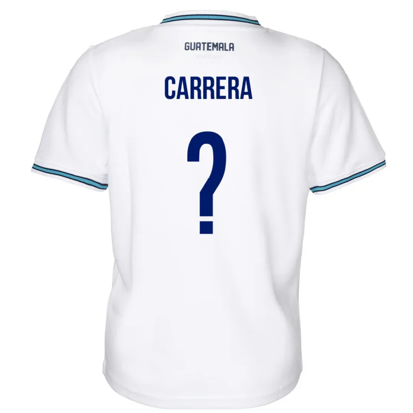 Danxen Donna Maglia Guatemala Naydelin Carrera #0 Bianco Kit Gara Home 24-26 Maglietta