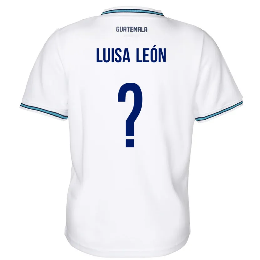 Danxen Donna Maglia Guatemala Luisa León #0 Bianco Kit Gara Home 24-26 Maglietta