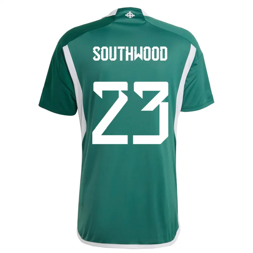 Danxen Donna Maglia Irlanda Del Nord Luke Southwood #23 Verde Kit Gara Home 24-26 Maglietta