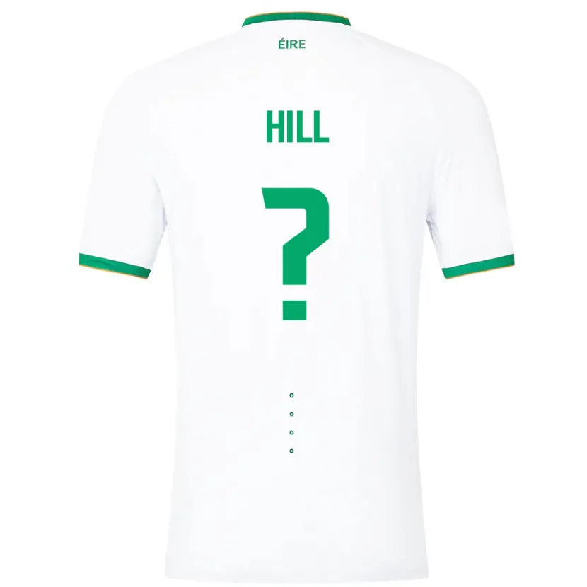 Danxen Donna Maglia Irlanda Tom Hill #0 Bianco Kit Gara Away 24-26 Maglietta