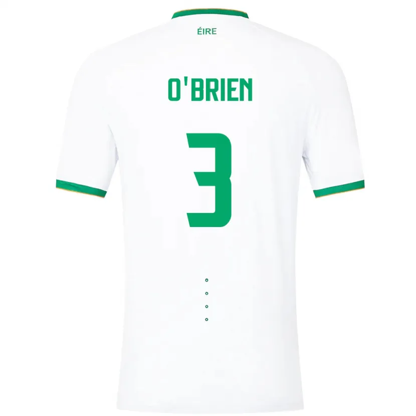 Danxen Donna Maglia Irlanda Luke O'brien #3 Bianco Kit Gara Away 24-26 Maglietta