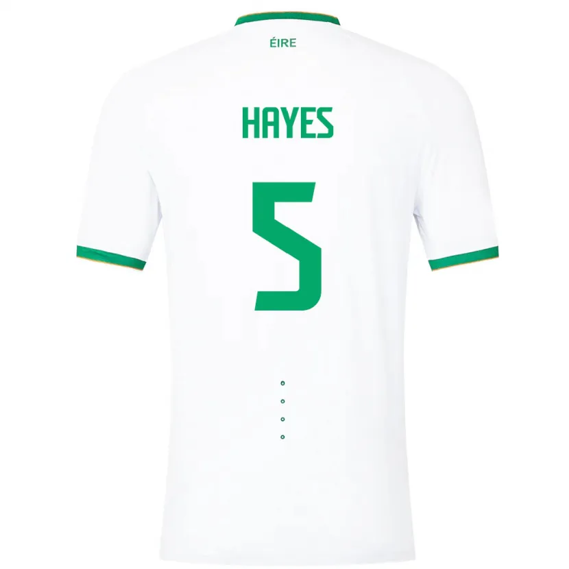 Danxen Donna Maglia Irlanda Caitlin Hayes #5 Bianco Kit Gara Away 24-26 Maglietta