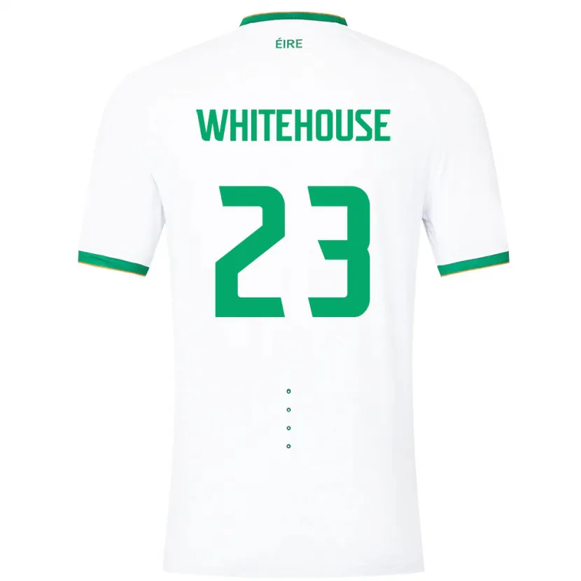 Danxen Donna Maglia Irlanda Sophie Whitehouse #23 Bianco Kit Gara Away 24-26 Maglietta