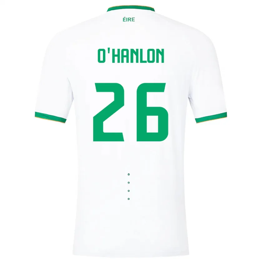 Danxen Donna Maglia Irlanda Tara O'hanlon #26 Bianco Kit Gara Away 24-26 Maglietta