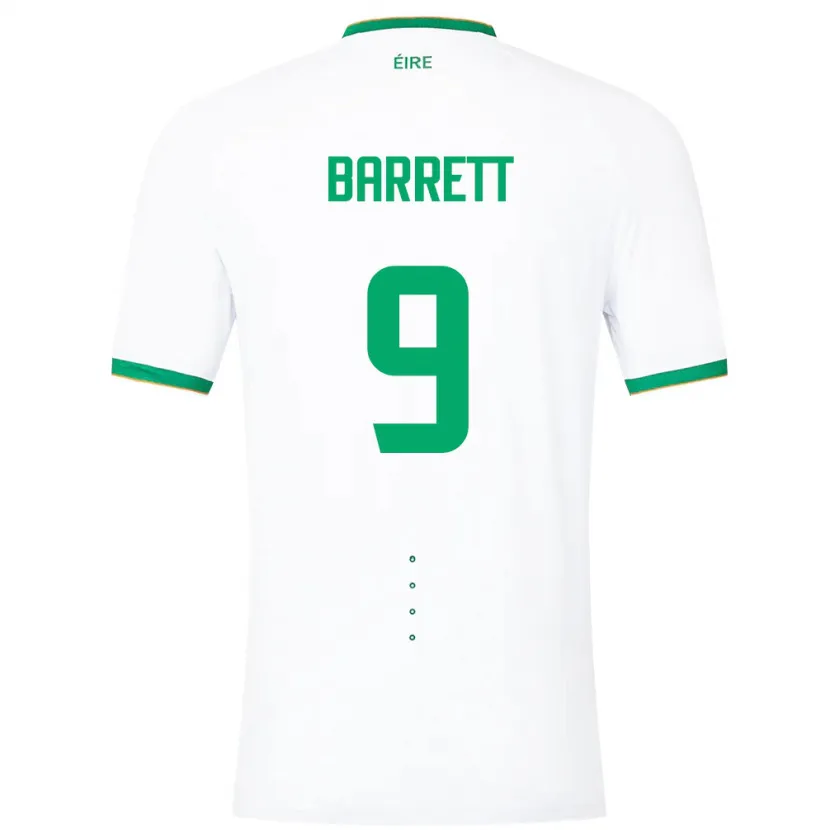 Danxen Donna Maglia Irlanda Amber Barrett #9 Bianco Kit Gara Away 24-26 Maglietta