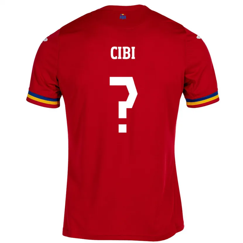 Danxen Donna Maglia Romania Fabiano Cibi #0 Rosso Kit Gara Away 24-26 Maglietta