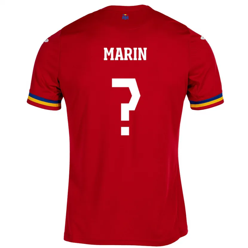 Danxen Donna Maglia Romania Matei Marin #0 Rosso Kit Gara Away 24-26 Maglietta