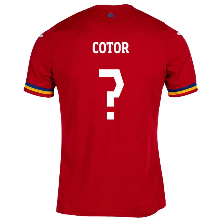 Danxen Donna Maglia Romania Eduard Cotor #0 Rosso Kit Gara Away 24-26 Maglietta