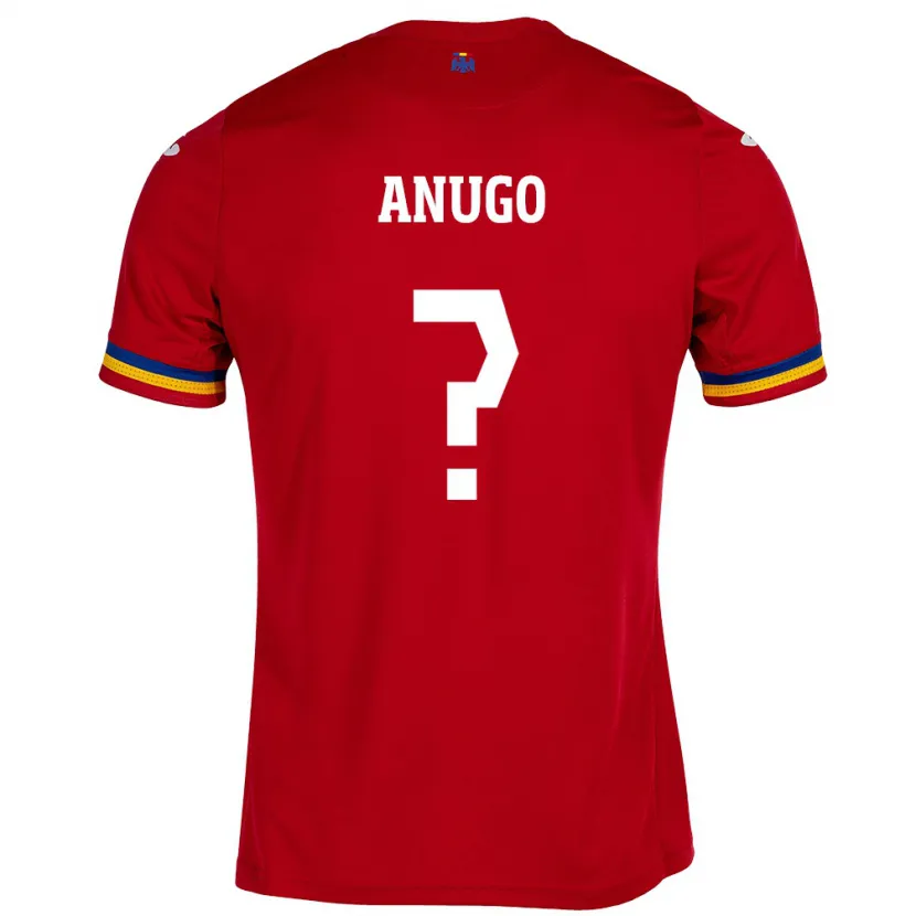 Danxen Donna Maglia Romania David Anugo #0 Rosso Kit Gara Away 24-26 Maglietta