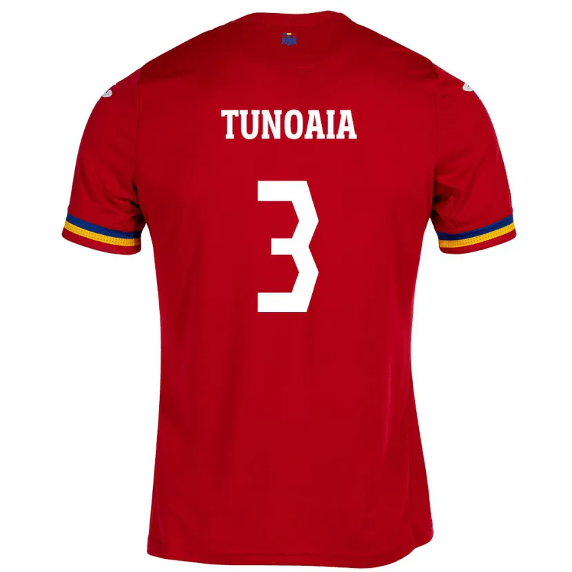 Danxen Donna Maglia Romania Alexandra Tunoaia #3 Rosso Kit Gara Away 24-26 Maglietta