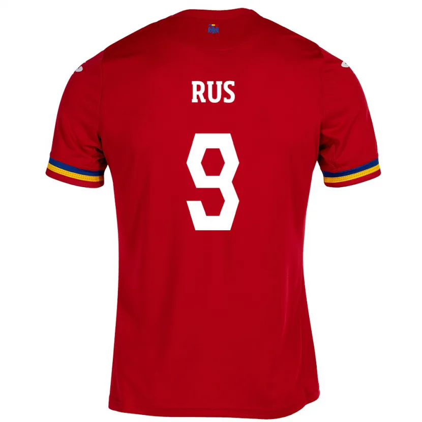 Danxen Donna Maglia Romania Laura Rus #9 Rosso Kit Gara Away 24-26 Maglietta