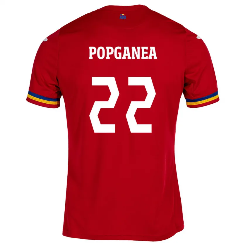 Danxen Donna Maglia Romania Mirela Pop-Ganea #22 Rosso Kit Gara Away 24-26 Maglietta