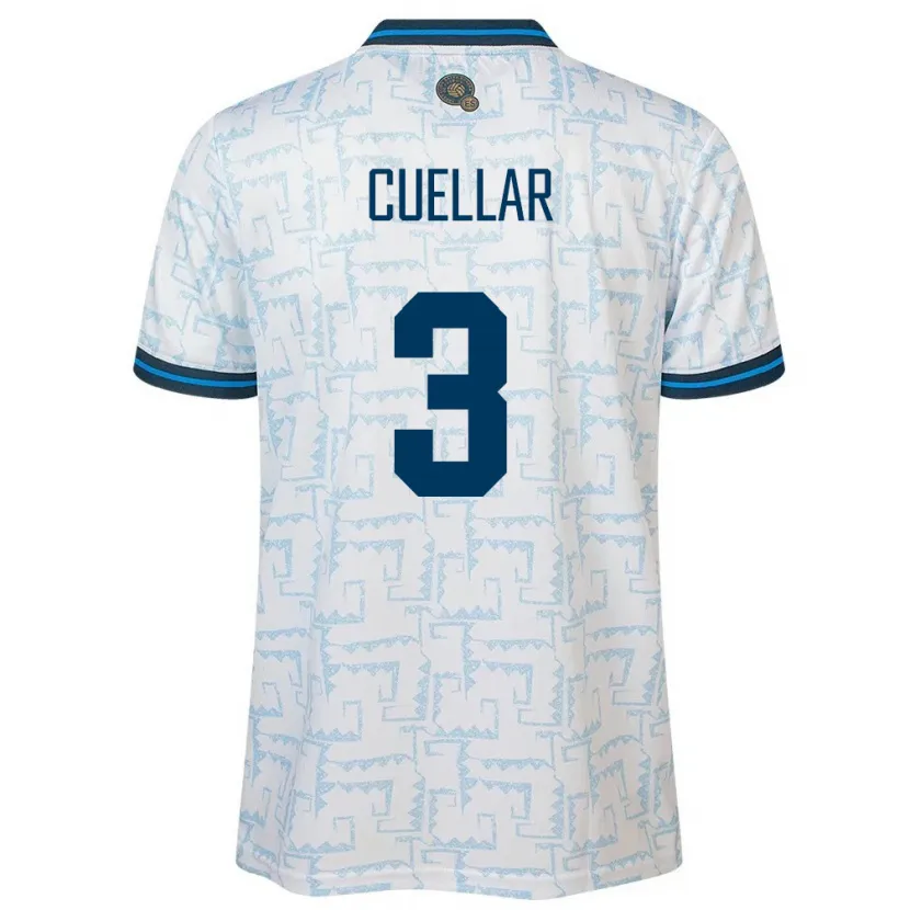 Danxen Donna Maglia El Salvador Sarina Cuellar #3 Bianco Kit Gara Away 24-26 Maglietta