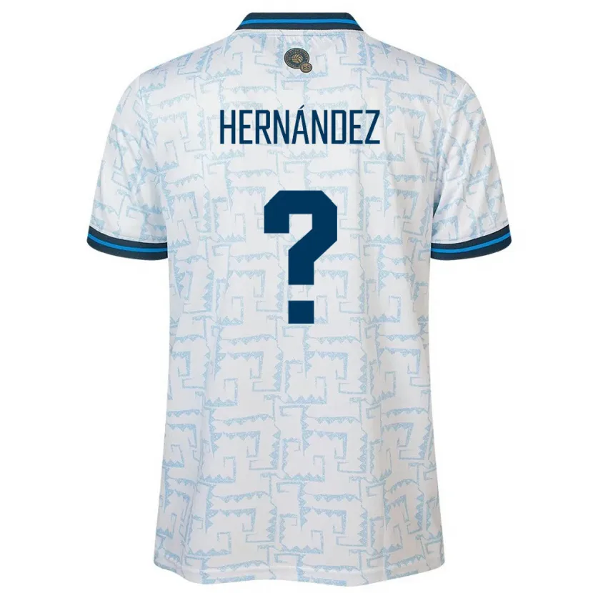 Danxen Donna Maglia El Salvador Irma Dolores Hernández #0 Bianco Kit Gara Away 24-26 Maglietta