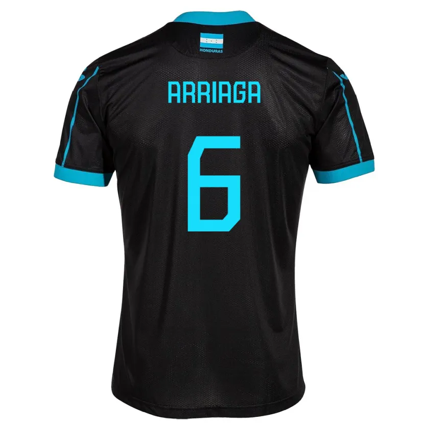 Danxen Donna Maglia Honduras Javier Arriaga #6 Nero Kit Gara Away 24-26 Maglietta